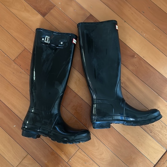 Hunter black tall boots size 8 - Picture 5 of 5